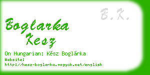 boglarka kesz business card