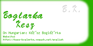 boglarka kesz business card